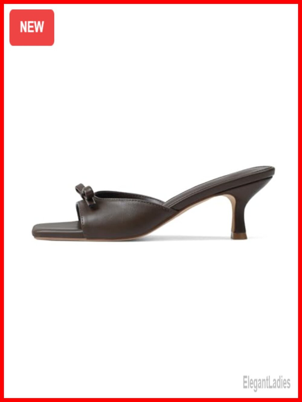 Kitten Heels Open Toe Heeled Sandals for Women Slip On Mules
